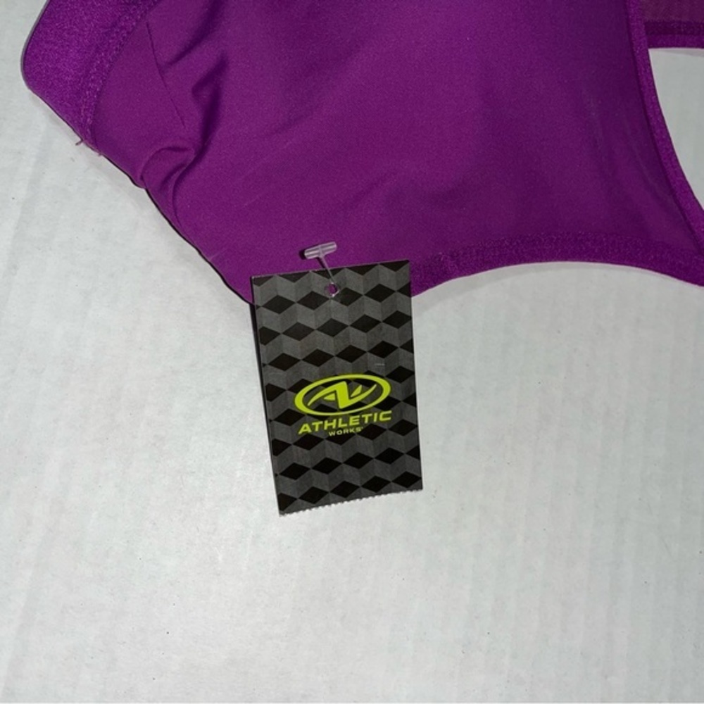 Athletic‎ Works Women’s Racerback Purple Sports Bra - Picture 2 of 9